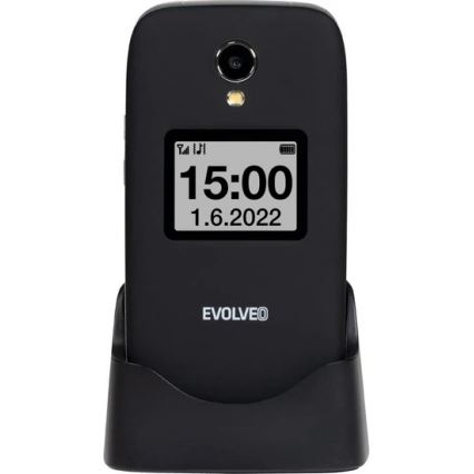Evolveo - EasyPhone FS αναδιπλούμενο κινητό τηλέφωνο για ηλικιωμένους 2.8 μαύρο