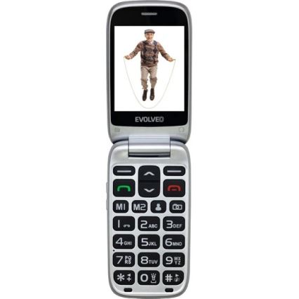 Evolveo - EasyPhone FS αναδιπλούμενο κινητό τηλέφωνο για ηλικιωμένους 2.8 μαύρο