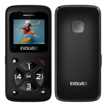 Evolveo - EasyPhone ID, κινητό τηλέφωνο για ηλικιωμένους, μαύρο