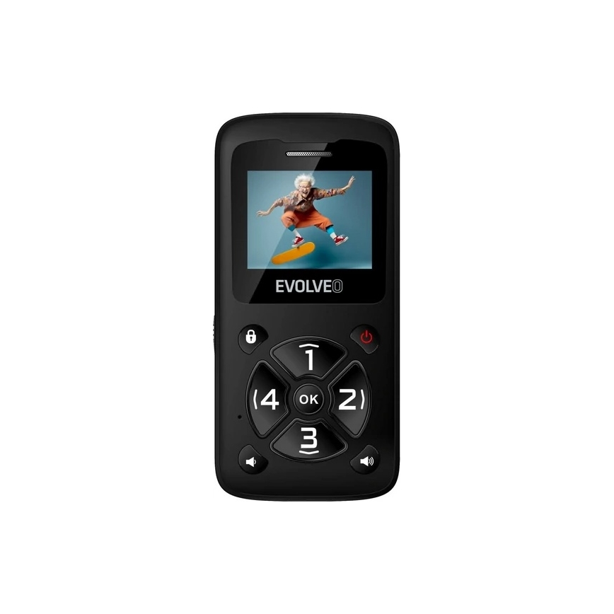 Evolveo - EasyPhone ID, κινητό τηλέφωνο για ηλικιωμένους, μαύρο