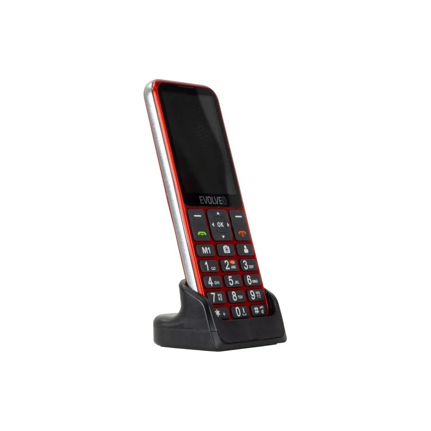 Evolveo - EasyPhone LT, 4G κινητό τηλέφωνο για ηλικιωμένους, κόκκινο