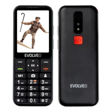 Evolveo - EasyPhone LT, 4G κινητό τηλέφωνο για ηλικιωμένους, μαύρο