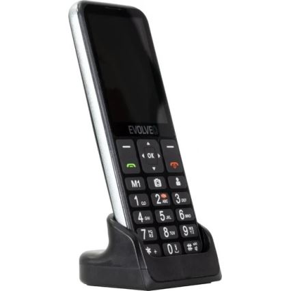 Evolveo - EasyPhone LT, 4G κινητό τηλέφωνο για ηλικιωμένους, μαύρο
