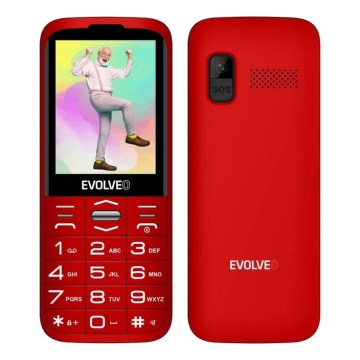 Evolveo - EasyPhone XO, κινητό τηλέφωνο για ηλικιωμένους, κόκκινο