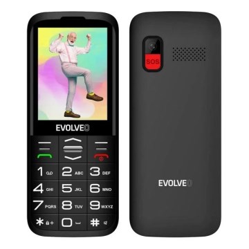 Evolveo - EasyPhone XO, κινητό τηλέφωνο για ηλικιωμένους μαύρο