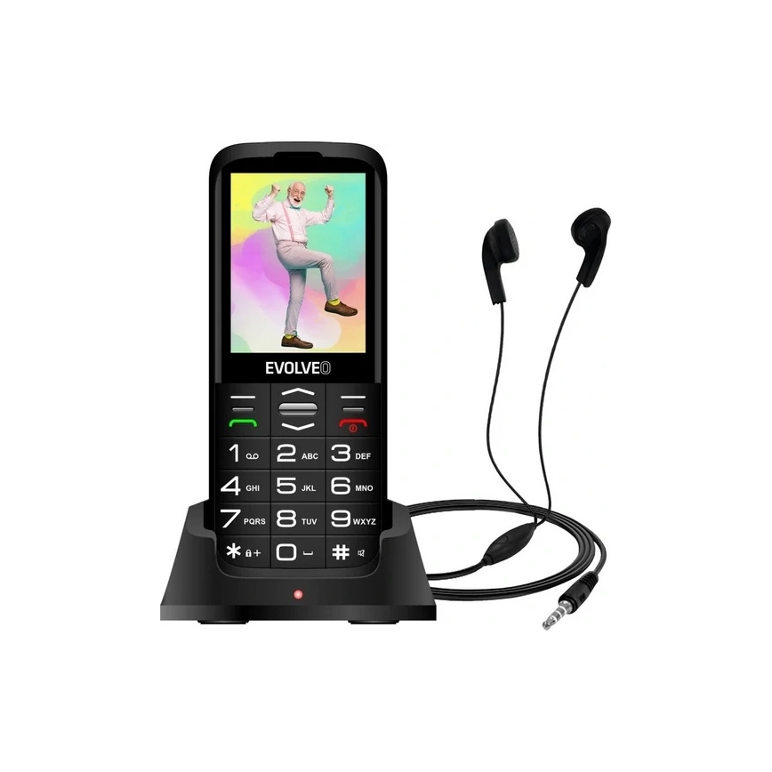 Evolveo - EasyPhone XO κινητό τηλέφωνο για ηλικιωμένους μαύρο