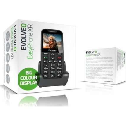 Evolveo - EasyPhone XR 2G κινητό τηλέφωνο για ηλικιωμένους μαύρο