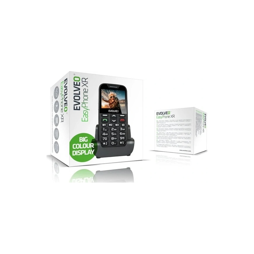 Evolveo - EasyPhone XR 2G κινητό τηλέφωνο για ηλικιωμένους μαύρο
