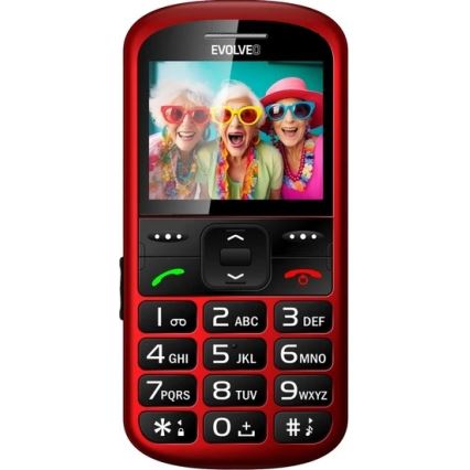 Evolveo - EasyPhone XS, κινητό τηλέφωνο για ηλικιωμένους κόκκινο