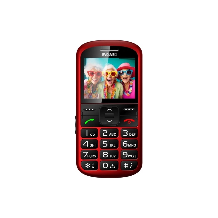 Evolveo - EasyPhone XS, κινητό τηλέφωνο για ηλικιωμένους κόκκινο