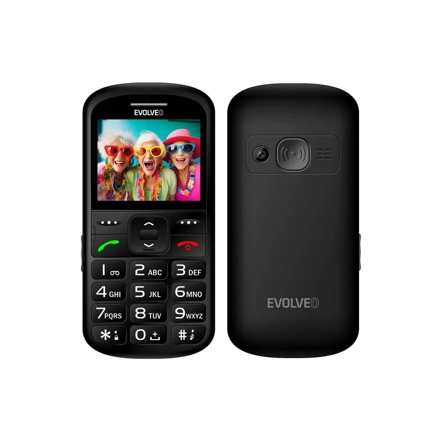 Evolveo - EasyPhone XS, κινητό τηλέφωνο για ηλικιωμένους, μαύρο