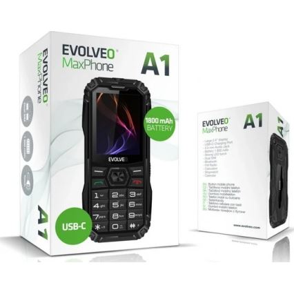 Evolveo - MaxPhone A1 τηλέφωνο με φυσικά πλήκτρα Dual SIM μαύρο