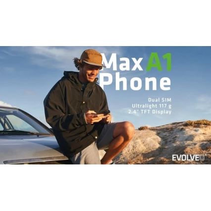 Evolveo - MaxPhone A1 τηλέφωνο με φυσικά πλήκτρα Dual SIM μαύρο