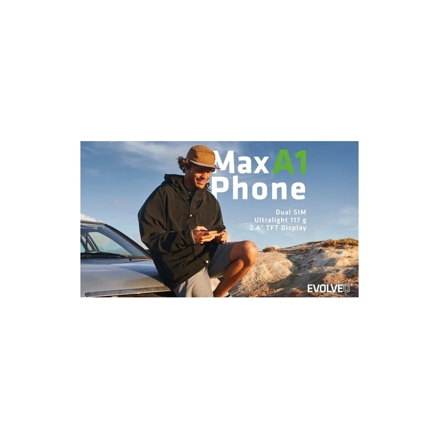 Evolveo - MaxPhone A1 τηλέφωνο με φυσικά πλήκτρα Dual SIM μαύρο