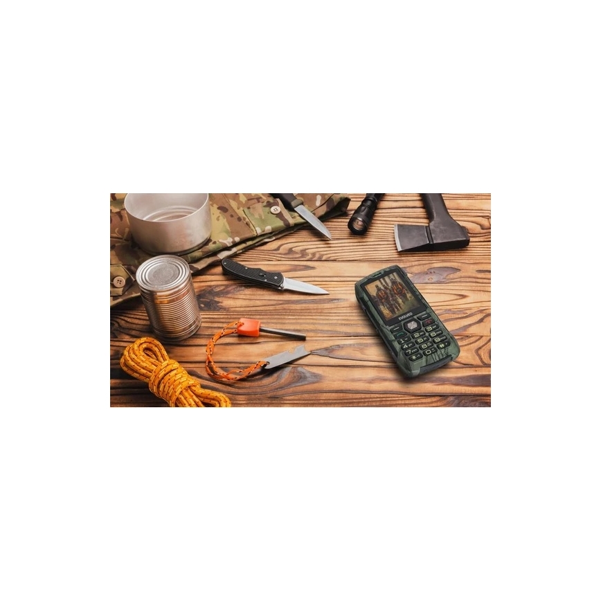 Evolveo - StrongPhone H1, αδιάβροχο τηλέφωνο Dual SIM με κυνηγετικό καμουφλάζ