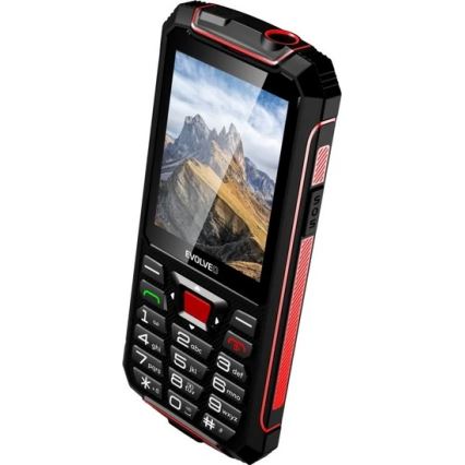 Evolveo - StrongPhone W4 αδιάβροχο κινητό Dual SIM, μαύρο/κόκκινο