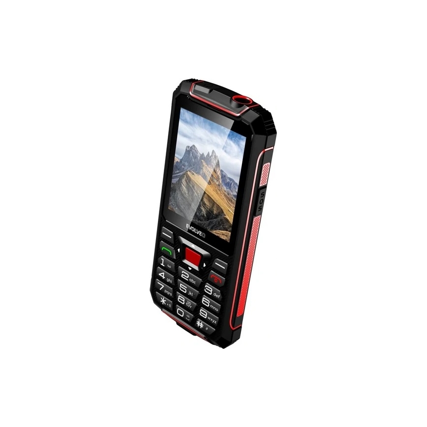 Evolveo - StrongPhone W4 αδιάβροχο κινητό Dual SIM, μαύρο/κόκκινο