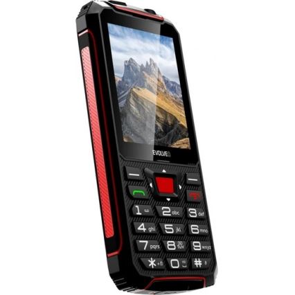 Evolveo - StrongPhone W4 αδιάβροχο κινητό Dual SIM, μαύρο/κόκκινο