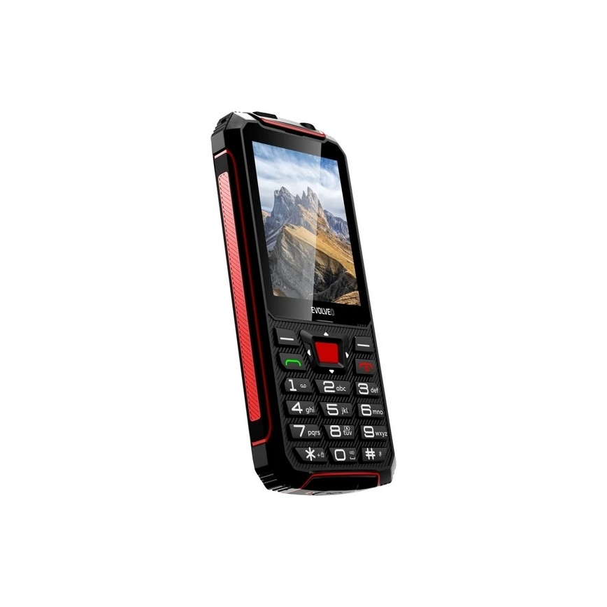 Evolveo - StrongPhone W4 αδιάβροχο κινητό Dual SIM, μαύρο/κόκκινο