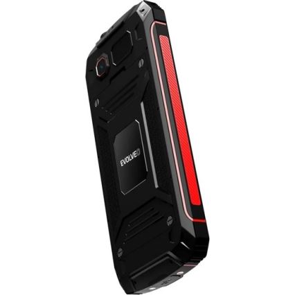 Evolveo - StrongPhone W4 αδιάβροχο κινητό Dual SIM, μαύρο/κόκκινο