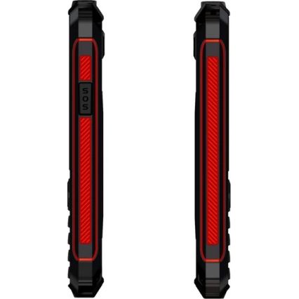 Evolveo - StrongPhone W4 αδιάβροχο κινητό Dual SIM, μαύρο/κόκκινο