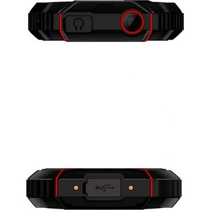Evolveo - StrongPhone W4 αδιάβροχο κινητό Dual SIM, μαύρο/κόκκινο