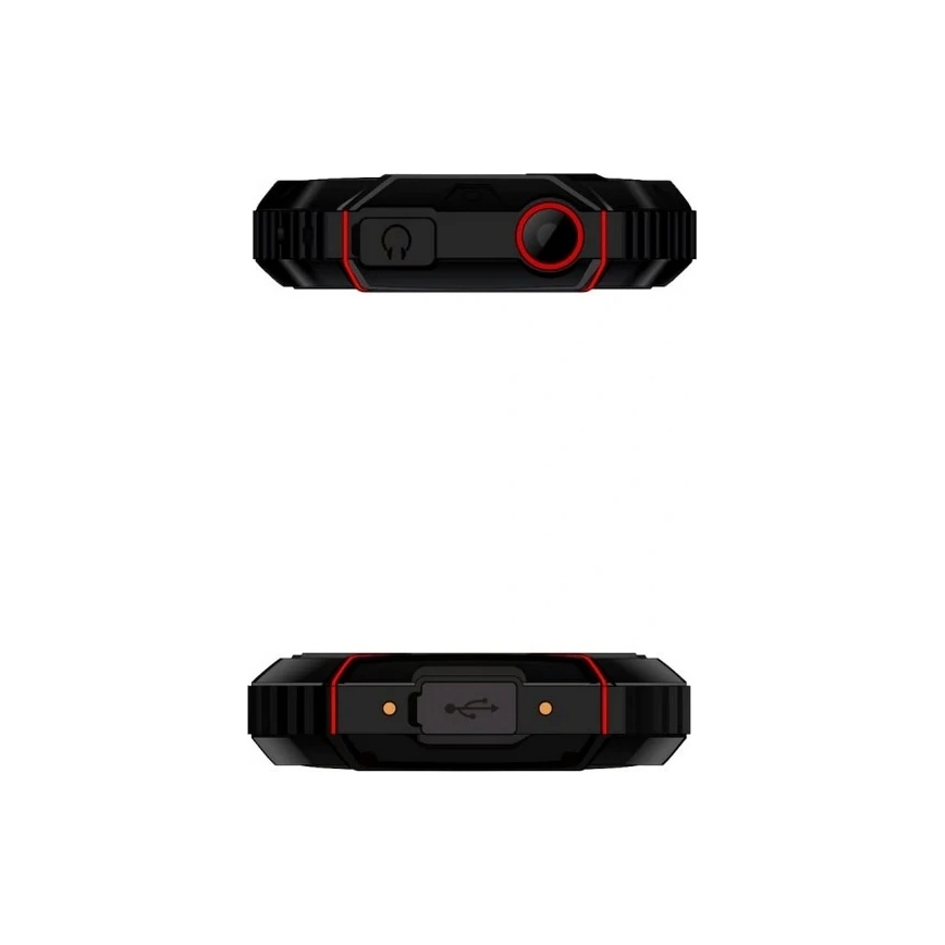 Evolveo - StrongPhone W4 αδιάβροχο κινητό Dual SIM, μαύρο/κόκκινο