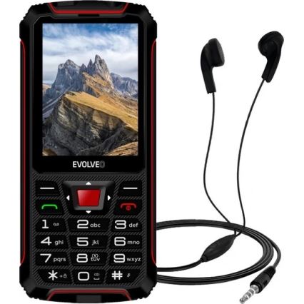 Evolveo - StrongPhone W4 αδιάβροχο κινητό Dual SIM, μαύρο/κόκκινο