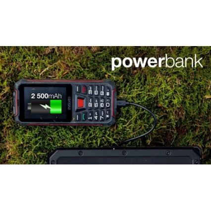 Evolveo - StrongPhone W4 αδιάβροχο κινητό Dual SIM, μαύρο/κόκκινο