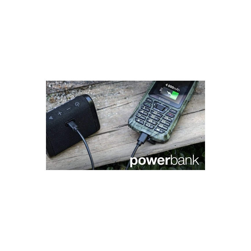 Evolveo - StrongPhone Z6, αδιάβροχο Dual SIM τηλέφωνο σε κυνηγετικό καμουφλάζ