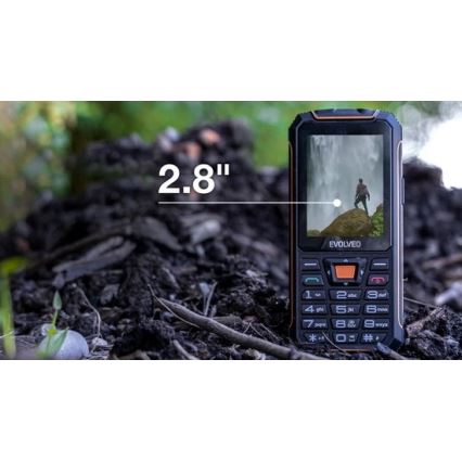 Evolveo - StrongPhone Z6 αδιάβροχο Dual SIM τηλέφωνο μαύρο/πορτοκαλί