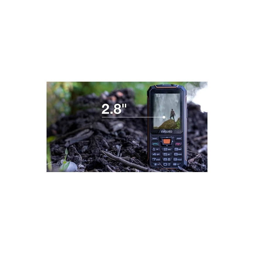Evolveo - StrongPhone Z6 αδιάβροχο Dual SIM τηλέφωνο μαύρο/πορτοκαλί
