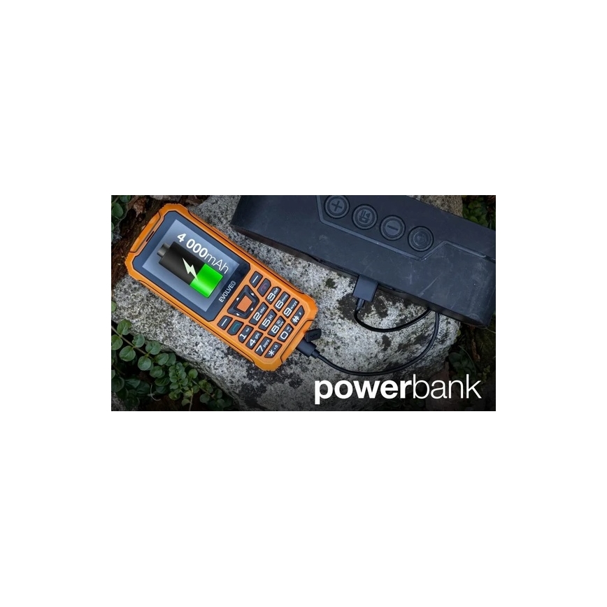 Evolveo - StrongPhone Z6, αδιάβροχο κινητό Dual SIM, πορτοκαλί