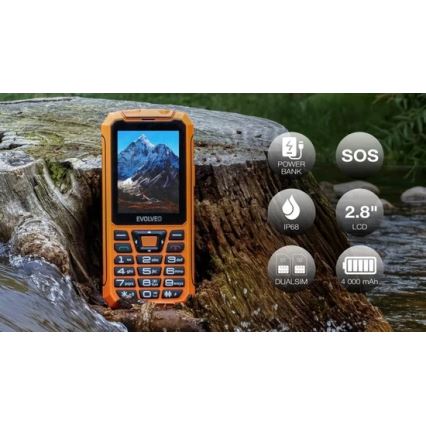 Evolveo - StrongPhone Z6 αδιάβροχο τηλέφωνο Dual SIM πορτοκαλί