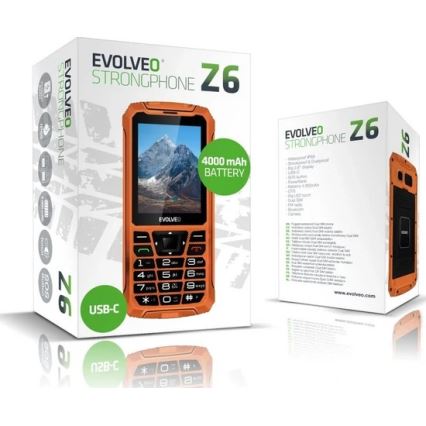 Evolveo - StrongPhone Z6 αδιάβροχο τηλέφωνο Dual SIM πορτοκαλί