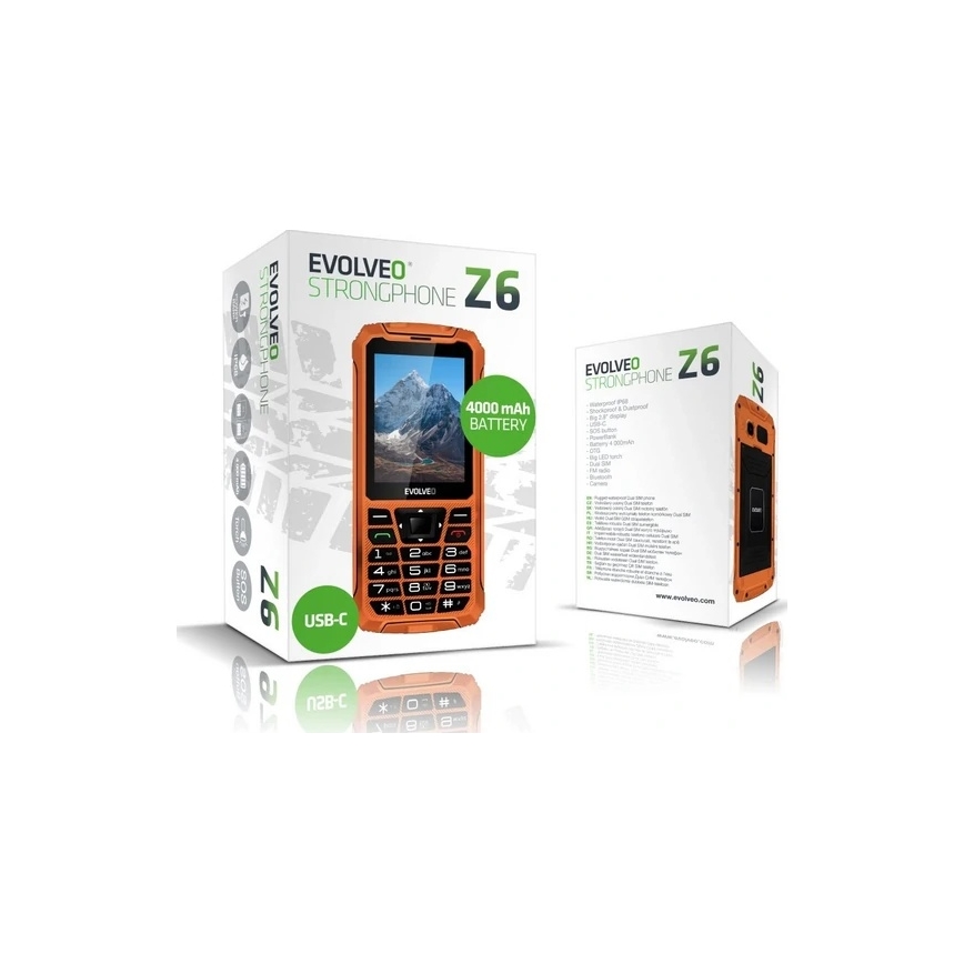 Evolveo - StrongPhone Z6 αδιάβροχο τηλέφωνο Dual SIM πορτοκαλί