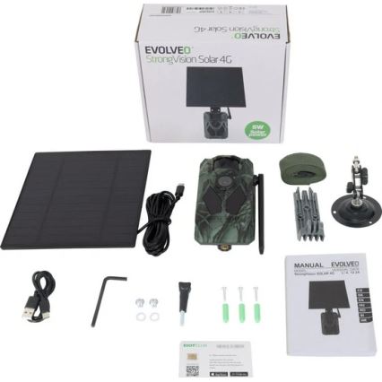 Evolveo - StrongVision Solar 4G,φωτοπαγίδα  4G,με εφαρμογή και ηλιακό πάνελ