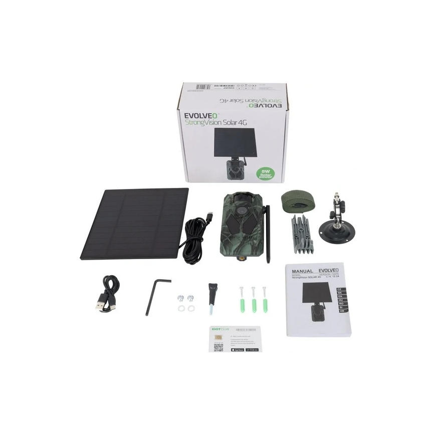 Evolveo - StrongVision Solar 4G,φωτοπαγίδα  4G,με εφαρμογή και ηλιακό πάνελ