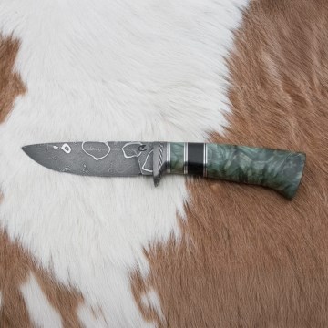 Exclusive μαχαίρι Δαμασκού 11,6 cm σφένδαμος/έβενος