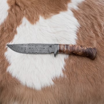 Exclusive μαχαίρι Δαμασκού 14,4 cm καστανιά/δόντι μαμούθ