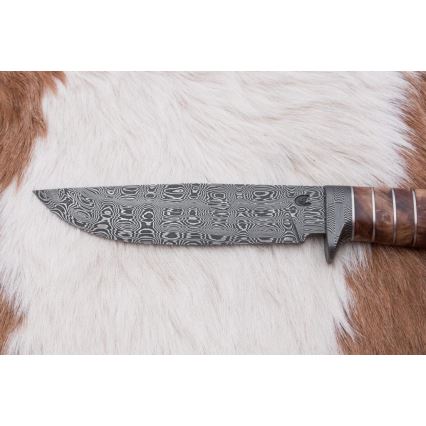 Exclusive μαχαίρι Δαμασκού 14,4 cm καστανιά/δόντι μαμούθ