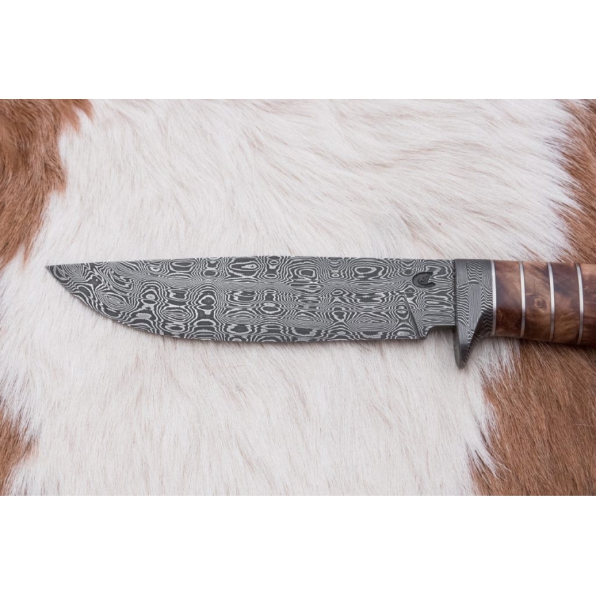 Exclusive μαχαίρι Δαμασκού 14,4 cm καστανιά/δόντι μαμούθ