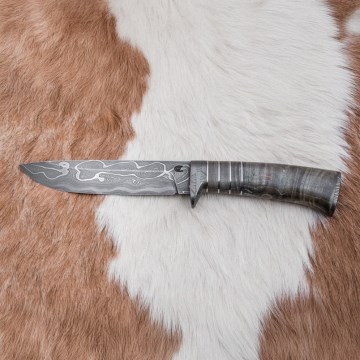Exclusive μαχαίρι Δαμασκού 14 cm τέφρα