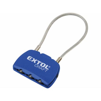 Extol - Λουκέτο συνδυασμού με συρματόσχοινο και τριψήφιο κωδικό