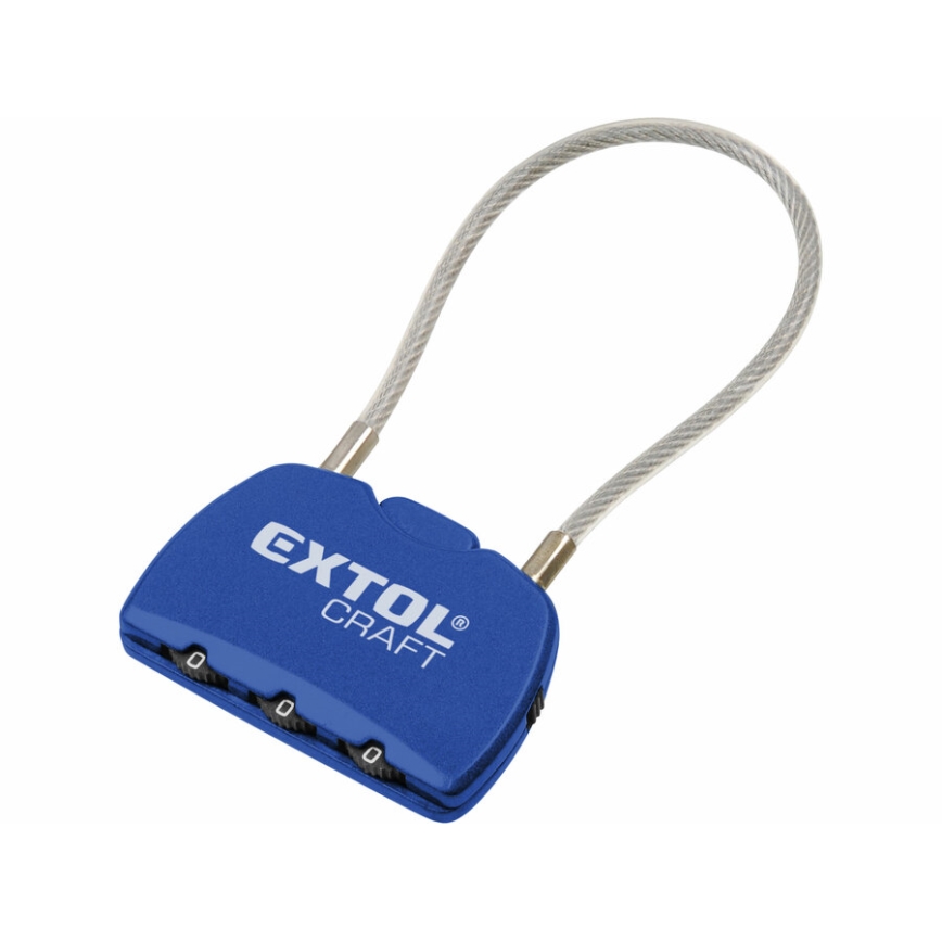 Extol - Λουκέτο συνδυασμού με συρματόσχοινο και τριψήφιο κωδικό