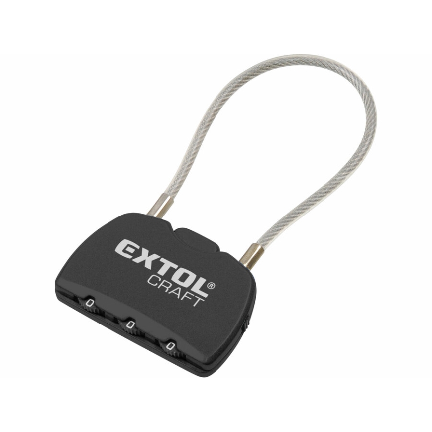 Extol - Λουκέτο συνδυασμού με συρματόσχοινο και τριψήφιο κωδικό