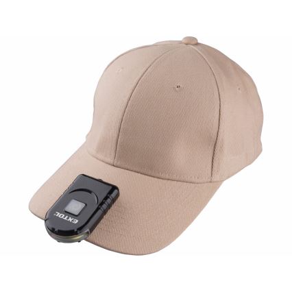 Extol - Φακός LED επαναφορτιζόμενος για καπέλο με κλιπ LED/500 mAh