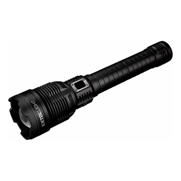 Extol - LED Dimming επαναφορτιζόμενο flashlight με ένα power bank LED/60W/10000 mAh 8000 lm IPX4 μαύρο