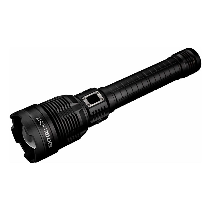 Extol - LED Dimming επαναφορτιζόμενο flashlight με ένα power bank LED/60W/10000 mAh 8000 lm IPX4 μαύρο
