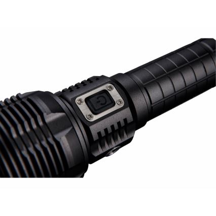 Extol - LED Dimming επαναφορτιζόμενο flashlight με ένα power bank LED/60W/10000 mAh 8000 lm IPX4 μαύρο